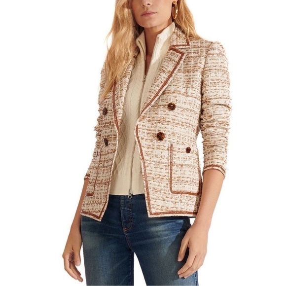 Veronica Beard Theron Double Breasted Tweed Jacket - Picture 1 of 5